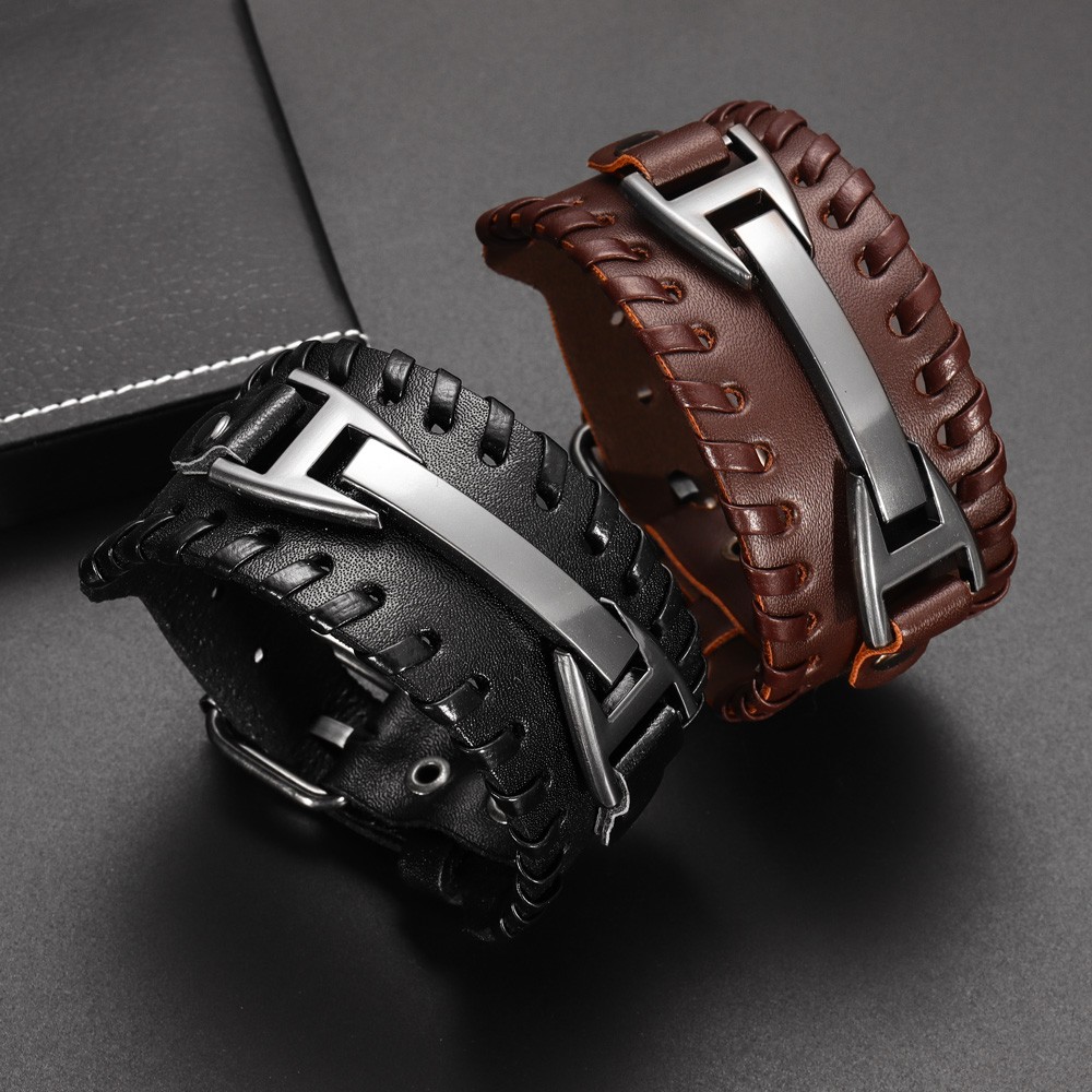 Fashion Punk Leather Bracelet  - Model Kit Quick ulasan dan harga