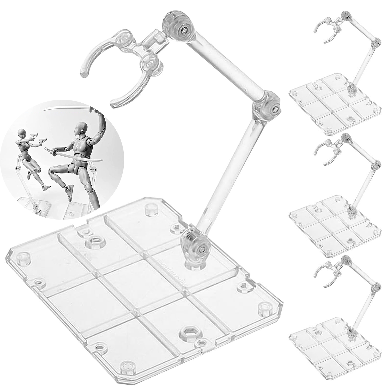 Clear Action Figure Stand,Asse - Model Kit Rg ulasan dan harga