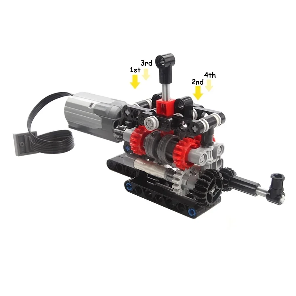 MOC High-tech 4 Speeds Gearbox - Model Kit Motor ulasan dan harga