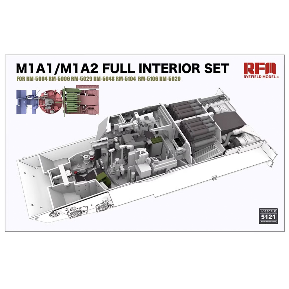 Rye Field 5121 1/35 Scale M1A1 - Model Kit Hobby ulasan dan harga