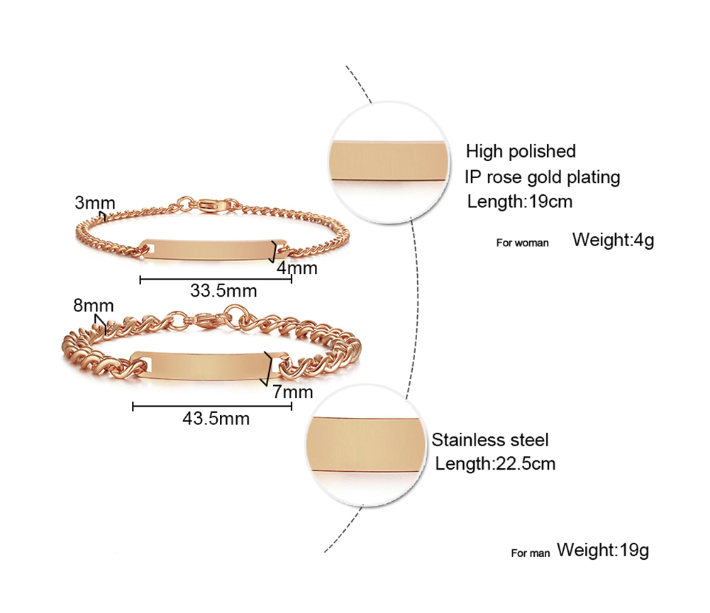 Plate Id Tag Bar Bracelet Cuba - Model Kit Quick ulasan dan harga