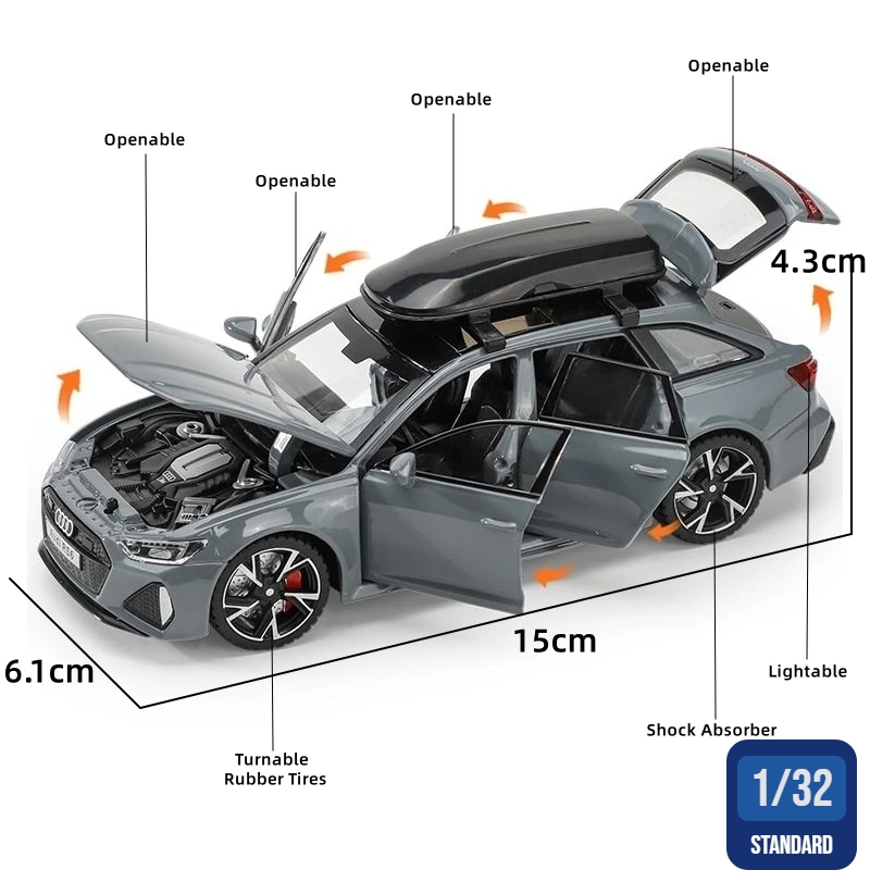 1/32 Audi RS6 Miniature Diecas - Model Kit Ferrari ulasan dan harga