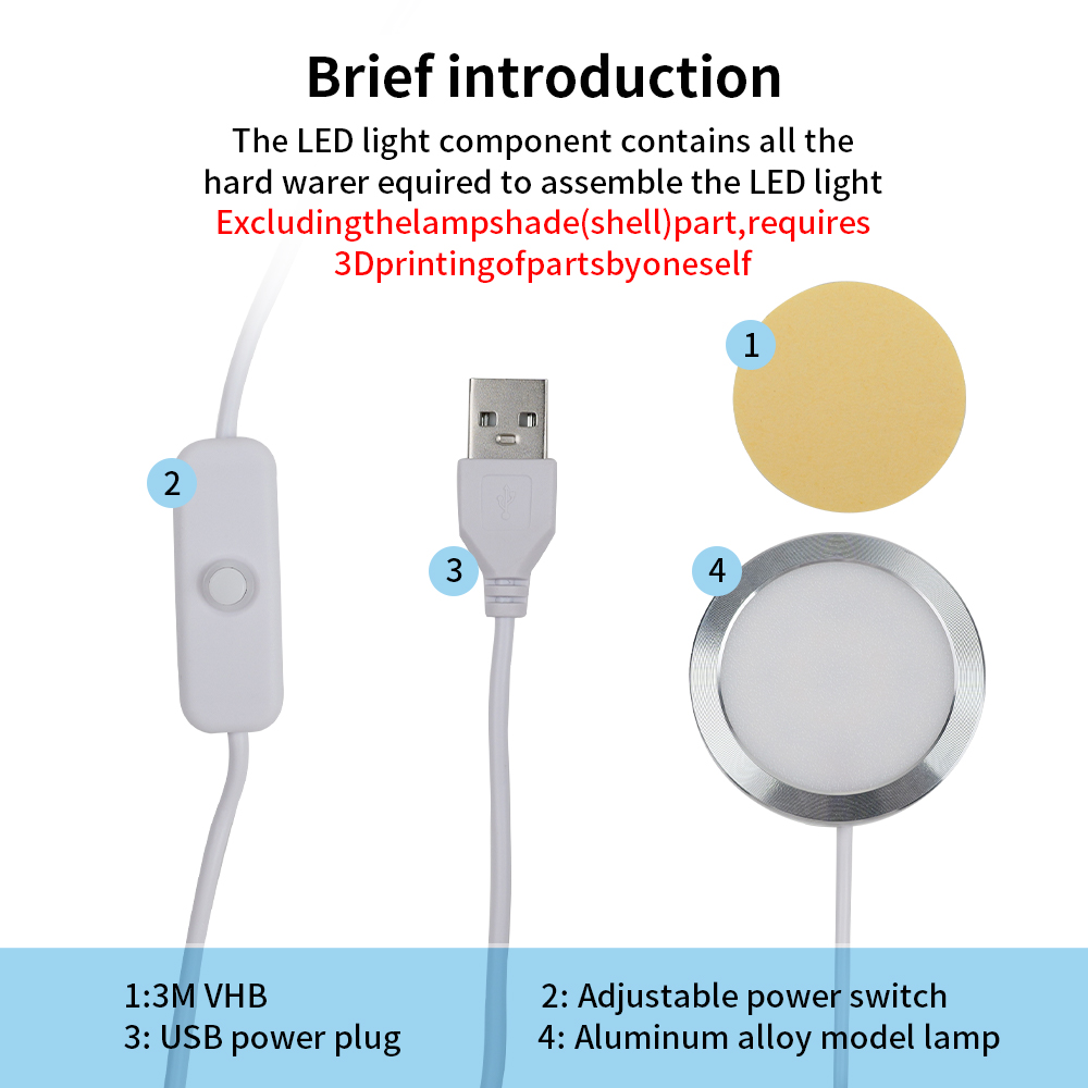 For Bambu Lab LED Lamp Kit Adj - Model Kit Rg ulasan dan harga