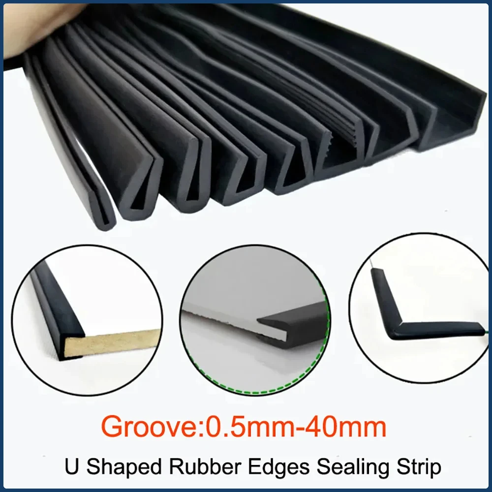 Black U Shaped Rubber Edge Sea - Panel Line Marker ulasan dan harga